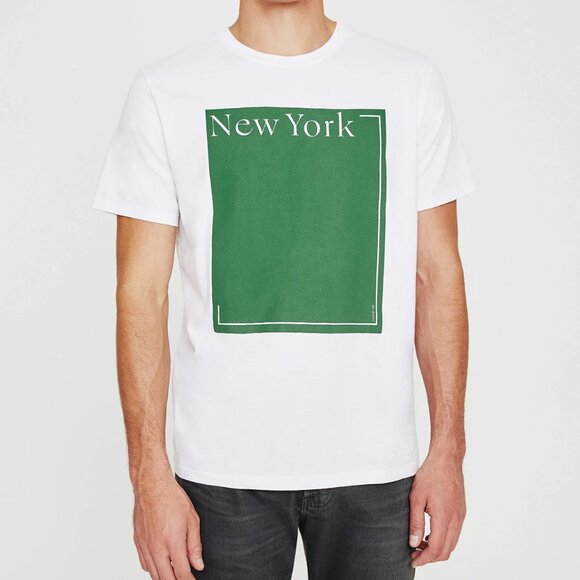 BNWT MENS AG ADRIANO GOLDSCHMIED BRYCE CREW SS T-SHIRT 'NEW YORK' US LAR… - Picture 1 of 10